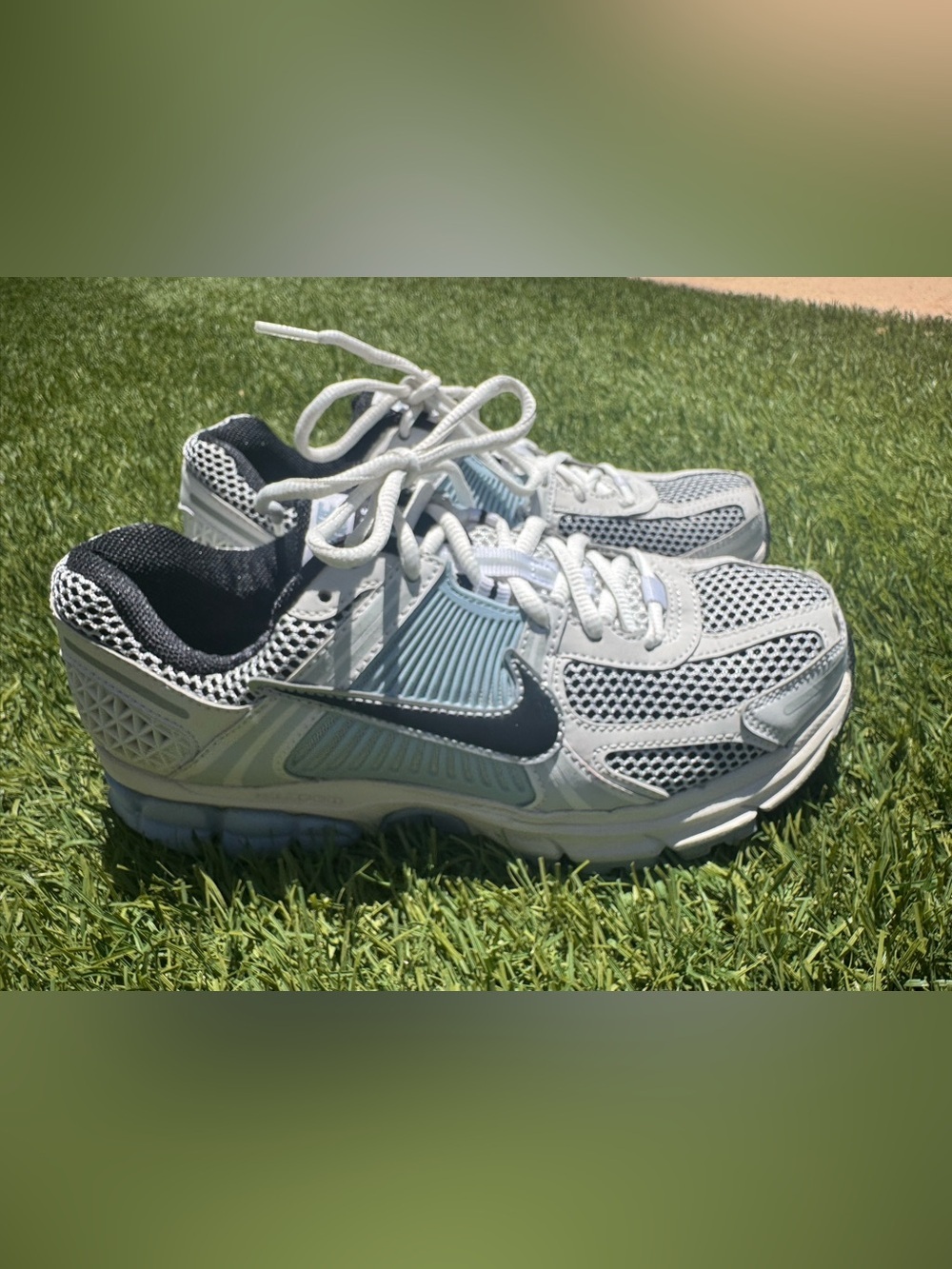 Nike Kids' White and Light Blue Running Shoes